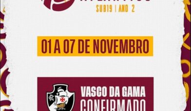 Vasco vai disputar a Copa Atlântico Sub-19 em Pernambuco