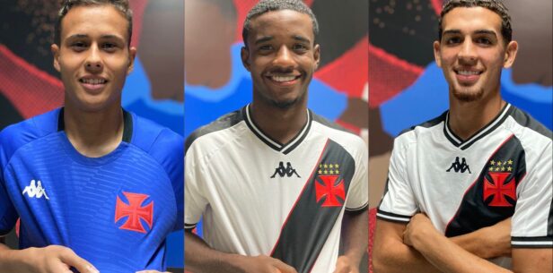 Victor Alemão, Alex e Renan assinam contrato profissional com o Vasco